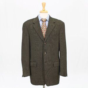 Pal Zileri 44L Brown Wool Three Button Sport Coat Blazer Jacket V780